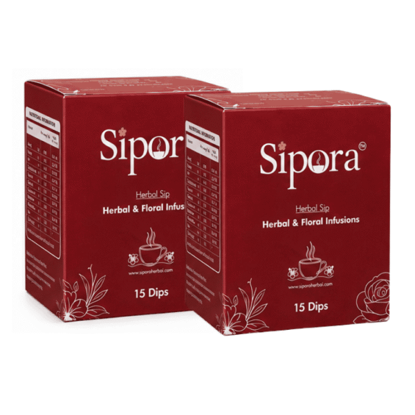 Sipora Herbal Sip | Herbal Tea | Floral Infusion | Natural Alternative to Tea & Coffee | Naturally Caffeine Free | Premium Botanical Brew | TWIN OFFER PACK = 2 PACKS