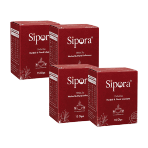 Sipora Herbal Sip | Herbal Tea | Floral Infusion | Natural Alternative to Tea & Coffee | Naturally Caffeine Free | Premium Botanical Brew | MONTHLY SUBSCRIPTION OF 4 PACKS = 60 Dips
